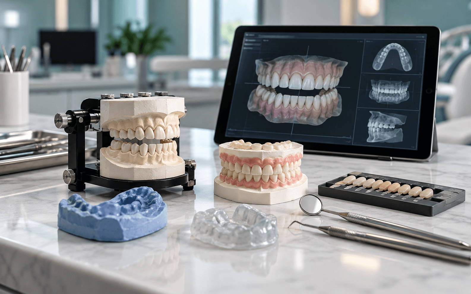 Dental study models and digital planning tools for comprehensive restorative care