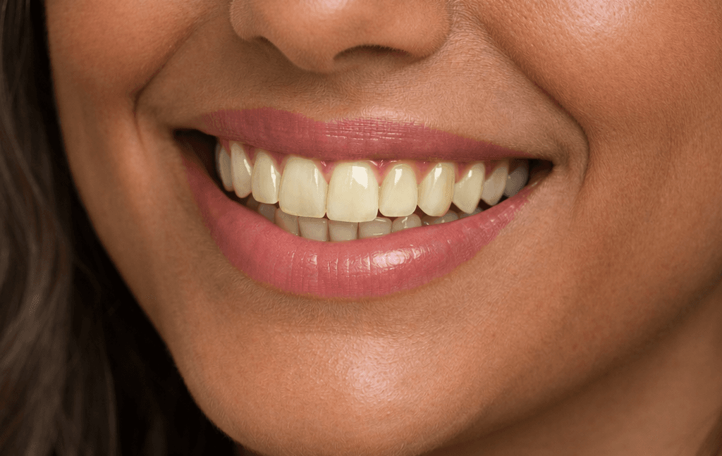 Teeth before whitening treatment