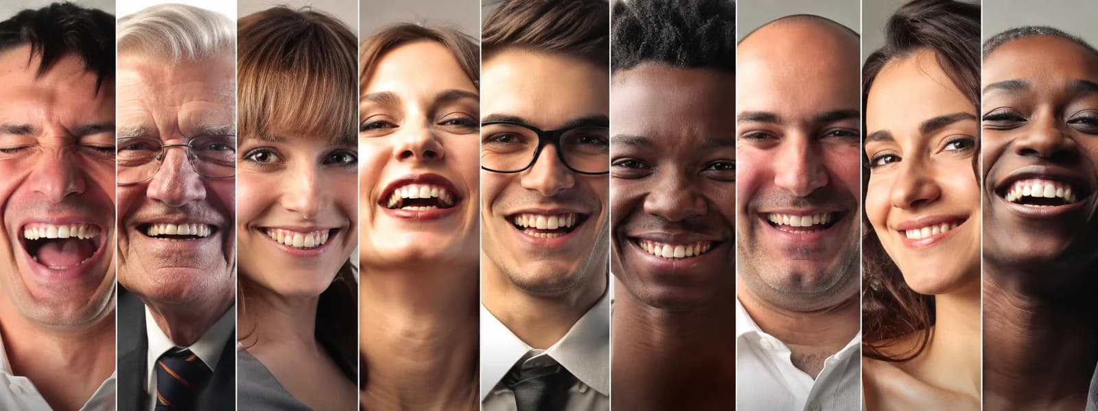 Collage of smiling adults representing a range of patient experiences