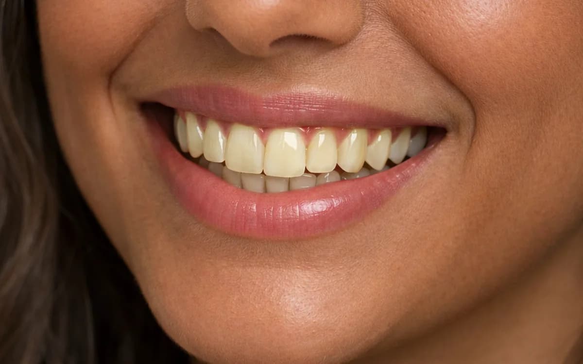 Bright smile following individual whitening care